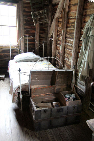 Bed in Gates house at Pioneer Village. Gonzales, TX.