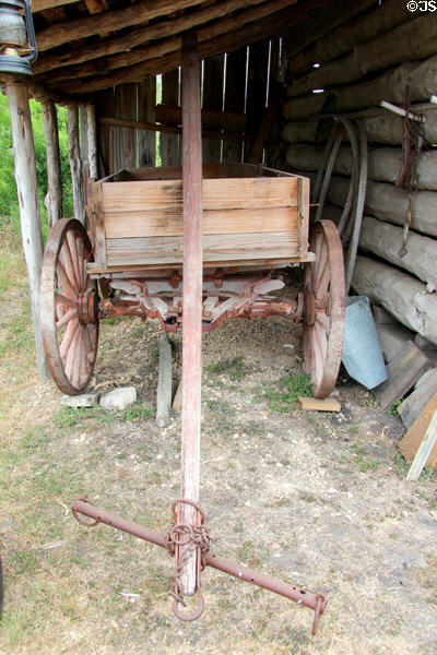 Wagon at Pioneer Village. Gonzales, TX.