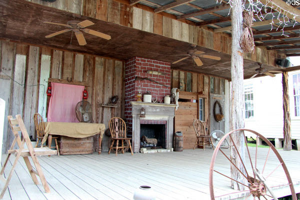 Outdoor Opry stage for plays at Pioneer Village. Gonzales, TX.