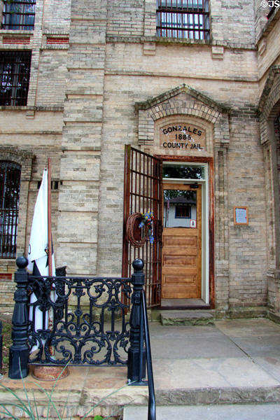 Entrance to Gonzales County Jail. Gonzales, TX.