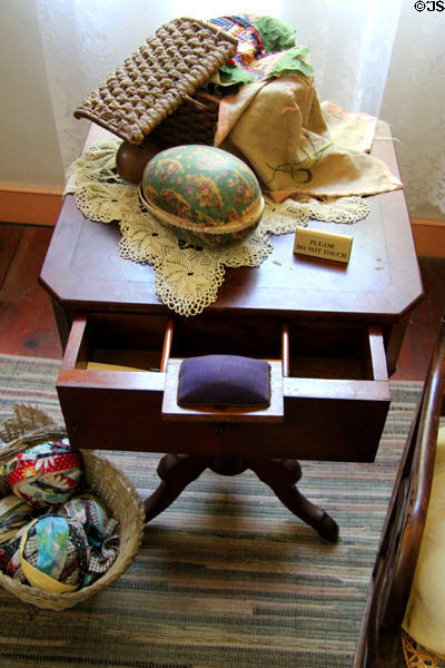 Sewing table in Baetge House at Conservation Plaza. New Braunfels, TX.