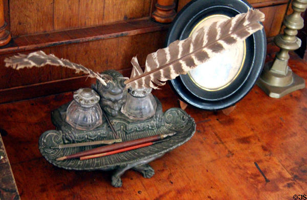 Baetge Inkwell in form of Satan and used by Carl Baetge in Baetge House at Conservation Plaza. New Braunfels, TX.