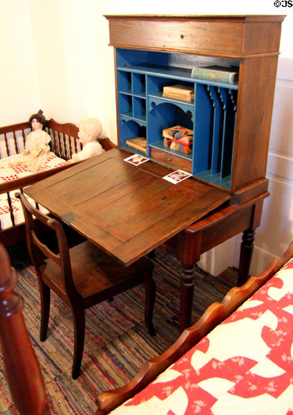 Drop front desk at Museum of Texas Handmade Furniture. New Braunfels, TX.