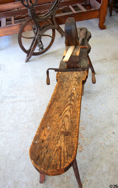 Cabinet Shop with cutting bench (Schnitzelbank) at Museum of Texas Handmade Furniture. New Braunfels, TX.