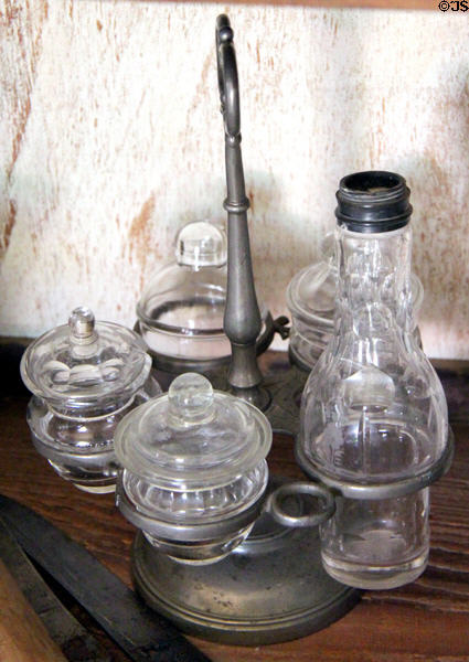 Cruet set in Breustedt kitchen at Museum of Texas Handmade Furniture. New Braunfels, TX.