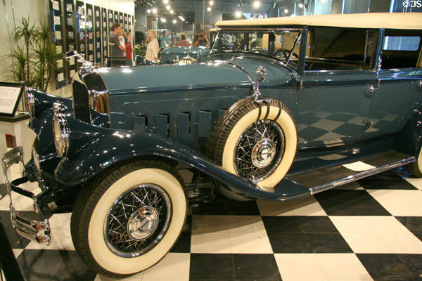Pierce Arrow convertible sedan (1929) at Browning-Kimball Car Museum. Ogden, UT.