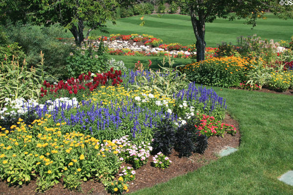 Flower beds of Thanksgiving Point Gardens. Lehi, UT.
