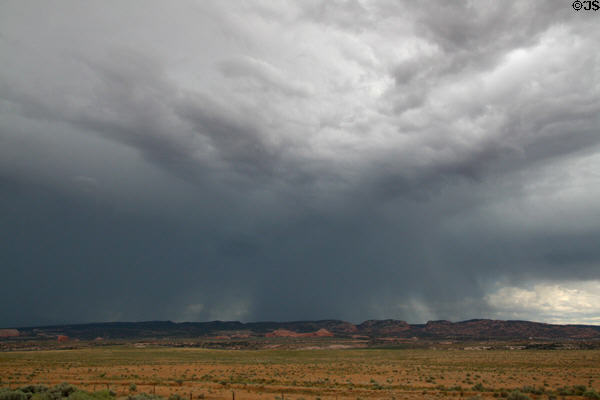 Rolling landscape along Highway US191 south of Moab. UT.
