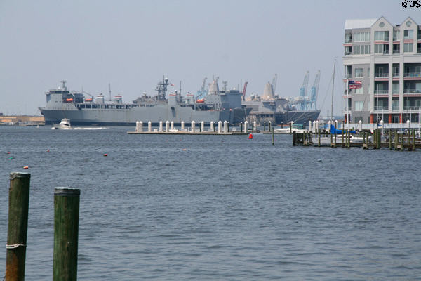 Cape Race being served in Norfolk Harbor. Norfolk, VA.