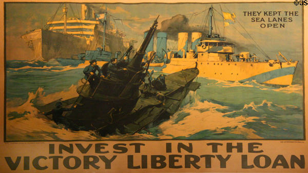 "Invest in the Victory Liberty Loan" poster at Hampton Roads Naval Museum. Norfolk, VA.