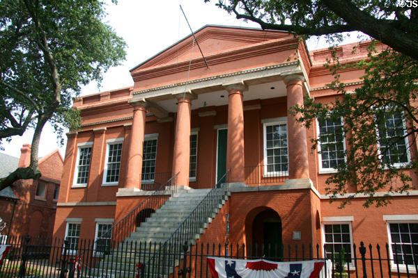 Portsmouth Court House (1846) (Court & High Sts.) now a museum. Portsmouth, VA. Style: Greek Revival. Architect: Willoughby G. Butler & William B. Singleton. On National Register.