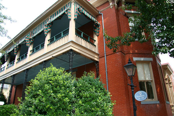 420 Middle St. with wrought iron porch facing London St. Portsmouth, VA.