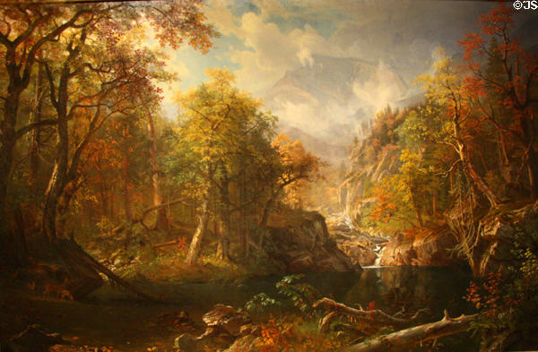 The Emerald Pool (1870) painting by Albert Bierstadt at Chrysler Museum of Art. Norfolk, VA.