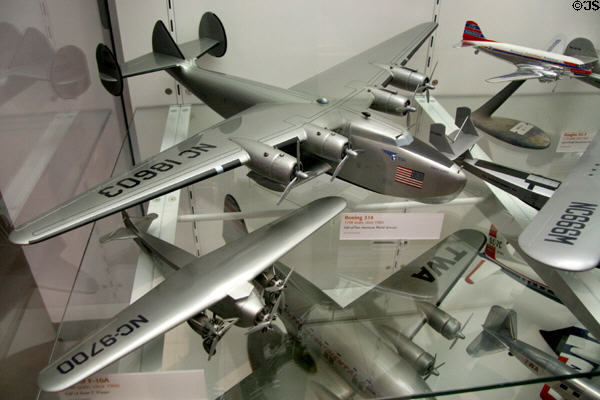 Model of Boeing 314 Yankee Clipper (c1960) at National Air & Space Museum. Chantilly, VA.