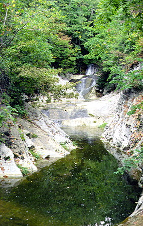 Waterfalls at Natural Bridge, Virginia. VA.