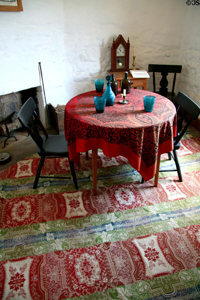 Tavern table in Stone House at Manassas National Battlefield Park. Manassas, VA.