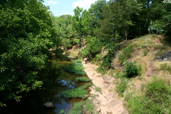 Gully near Stone Bridge which blocked Union advance in Manassas I & Union retreat in Manassas II. Manassas, VA.