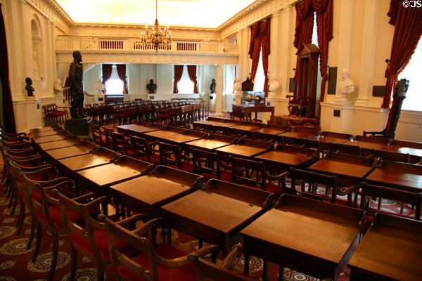 Old Hall of the House of Delegates Virginia State Capitol. Richmond, VA.
