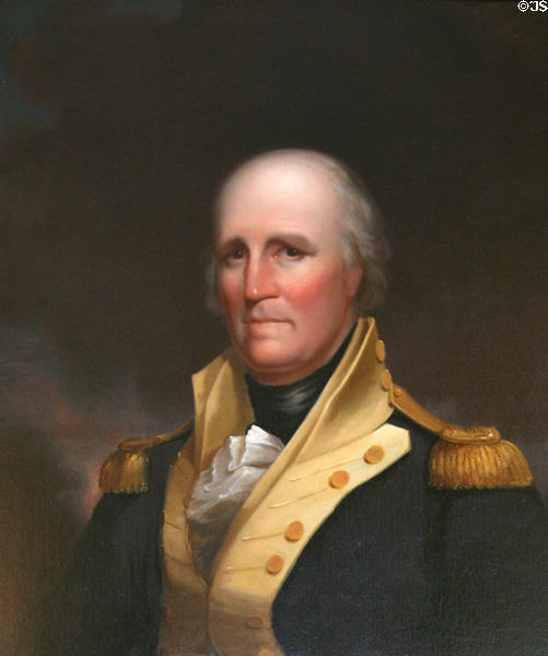 Portrait of Colonel George Rogers Clark (1752-1818) commander of Virginia troops (1778) at Virginia State Capitol. Richmond, VA.