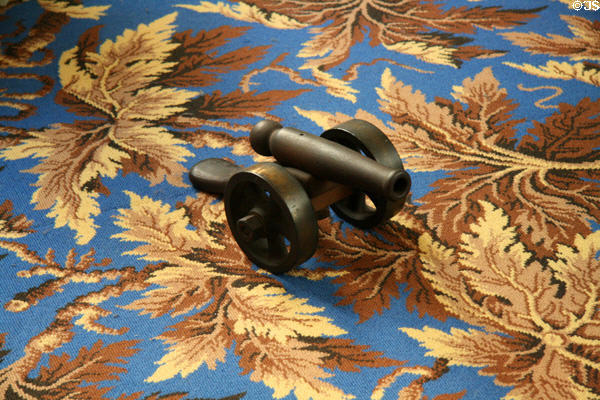 Toy cannon fired by Jefferson Davis' son playing Civil War games in White House of the Confederacy. Richmond, VA.