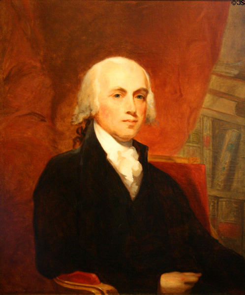 James Madison portrait by Thomas Sully after Gilbert Stuart at Museum of Virginia History. Richmond, VA.