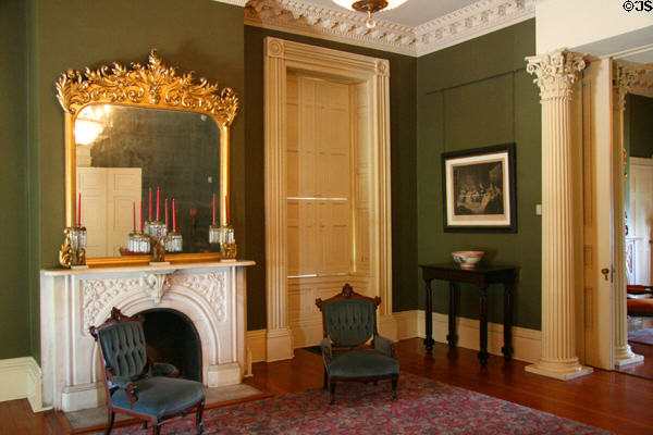 Sitting room fireplace at Centre Hill. Petersburg, VA.