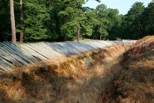 Union siege trenches at Petersburg National Battlefield. Petersburg, VA.