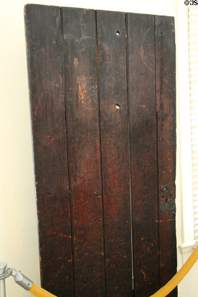 Original door of Ulysses S. Grant's HQ cabin at Hopewell. Hopewell, VA.