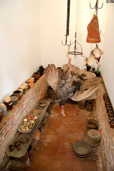 Food storage near in kitchen at Mt Vernon. Washington, VA.