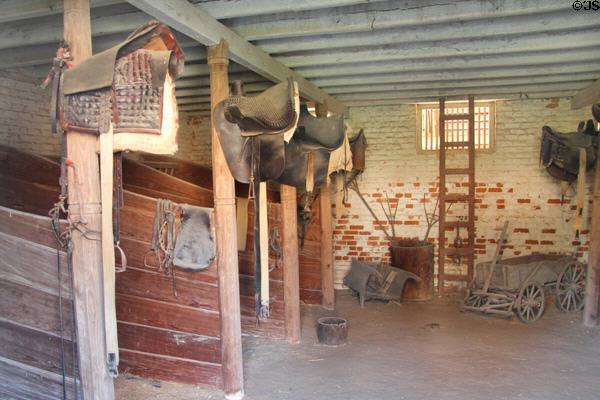Horse stalls in stable at Mt Vernon. Washington, VA.