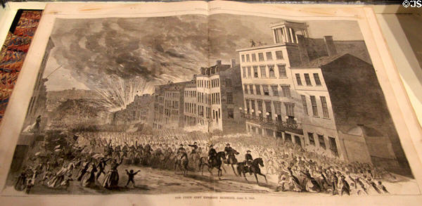 Graphic of Union Army entering Richmond Apr. 3, 1865 at Bennington Museum. Bennington, VT.