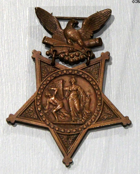 Medal of Honor awarded Wheelock Veazey for Battle of Gettysburg at Vermont History Center. Barre, VT.