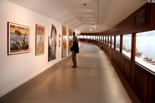Circus parade & posters in circus building at Shelburne Museum. Shelburne, VT.