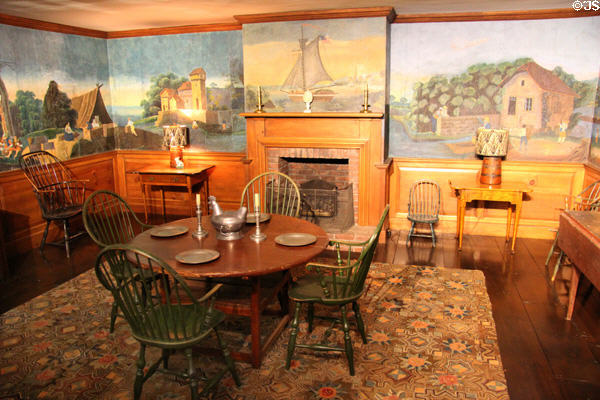 Colonial Revival dining room (1922) from New York house of museum founder Electra H. Webb at Shelburne Museum. Shelburne, VT.