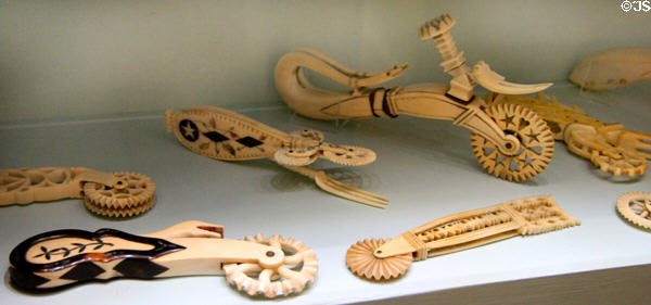 Scrimshaw pie crimpers at Shelburne Museum. Shelburne, VT.