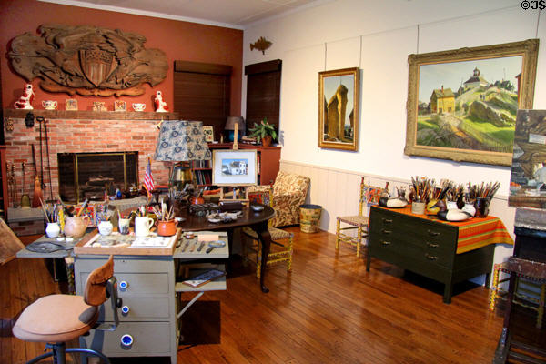 Ogden M. Pleissner's studio in Pleissner Gallery at Shelburne Museum. Shelburne, VT.