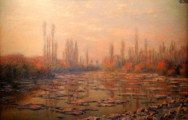 Ice Floes painting (1880) by Claude Monet in Webb House at Shelburne Museum. Shelburne, VT.