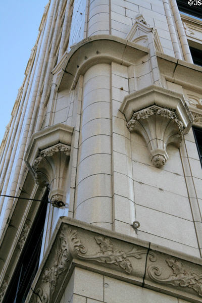 Terra Cotta clad corner of Fourth & Pike Building. Seattle, WA.