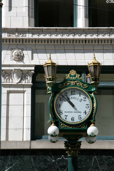 Street clock in front of Joshua Green Building. Seattle, WA.