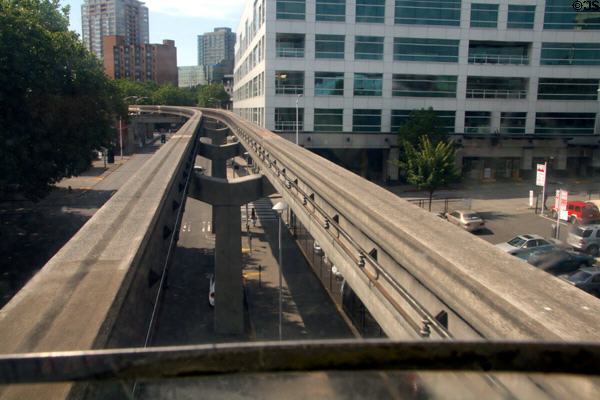 View from Seattle Center Monorail. Seattle, WA.