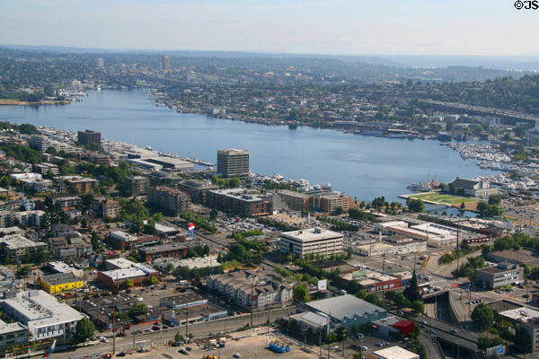 Lake Union northeast from Space Needle. Seattle, WA.