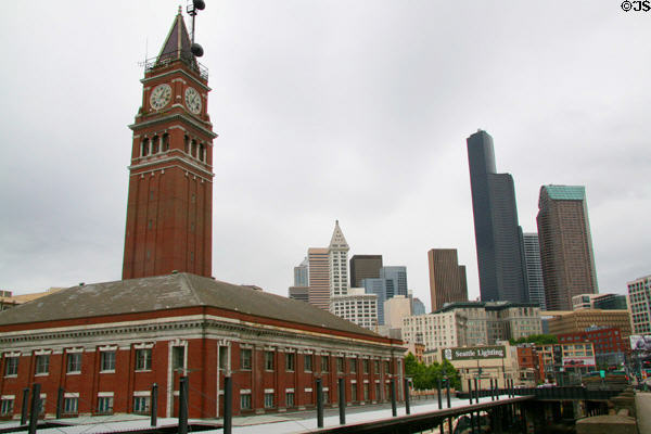 Seattle King Street Station (1906) (originally Great Northern Railway & Northern Pacific Railroad; now Amtrak). Seattle, WA. Architect: Charles A. Reed & Allen H. Stem. On National Register.