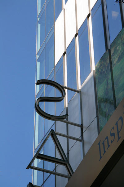 Abstract of SAM sign on new wing of Seattle Art Museum. Seattle, WA.
