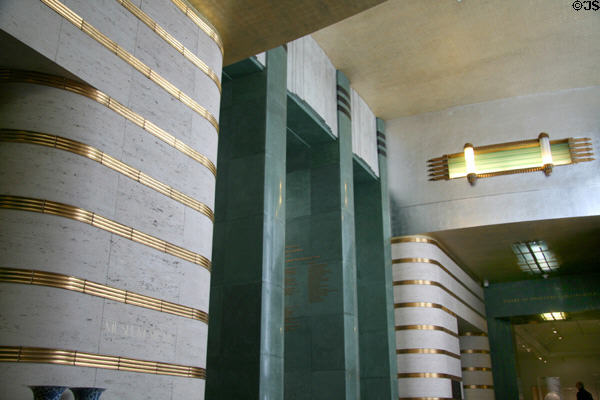 Art Deco entrance hall within Seattle Asian Art Museum. Seattle, WA.