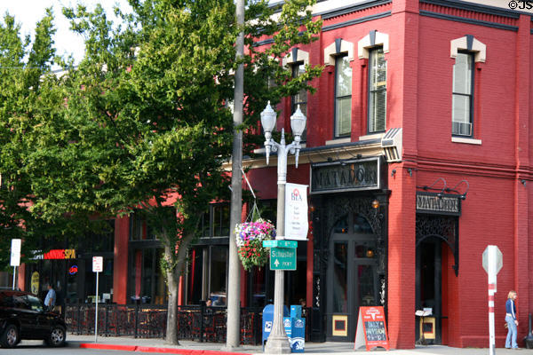 Whiskey Row heritage district (1880s) on Pacific Ave. at 8th Sts. Tacoma, WA.