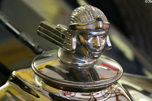 Radiator cap of Stutz 4 Door Sedan (1930) at LeMay Museum. Tacoma, WA.