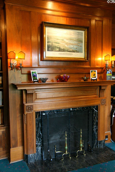 Fireplace in Lord Mansion, now State Capital Museum. Olympia, WA.
