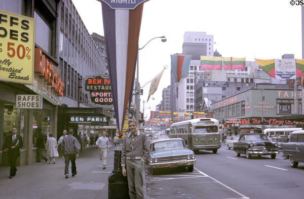 1962-view of Seattle downtown during Century 21 Exposition. Seattle, WA.