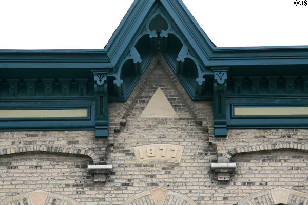 Gothic details of 114 N. Ludington St. Columbus, WI.