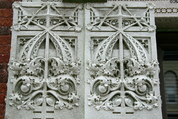 Terra Cotta details of Farmer's & Merchant's Union Bank. Columbus, WI.